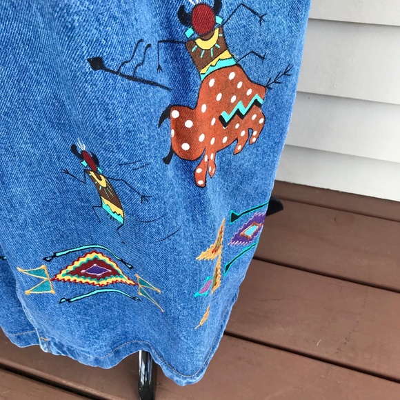 Sunbelt BeJeweled Painted Denim Duster Coat - Picture 6 of 8